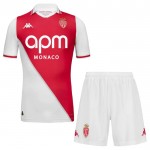 Nogometni Dresovi AS Monaco Dječji Domaći 2024-25 Kratkih Rukava